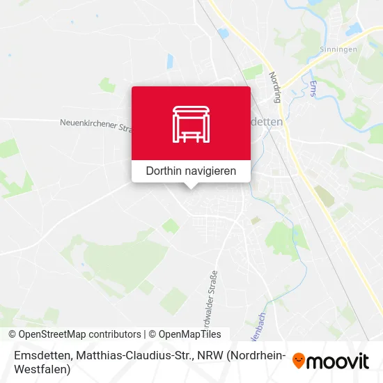 Emsdetten, Matthias-Claudius-Str. Karte