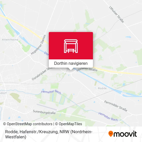 Rodde, Hafenstr./Kreuzung Karte