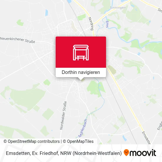 Emsdetten, Ev. Friedhof Karte