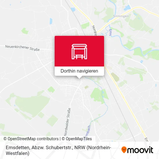 Emsdetten, Abzw. Schubertstr. Karte