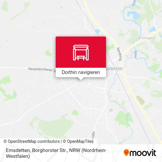 Emsdetten, Borghorster Str. Karte