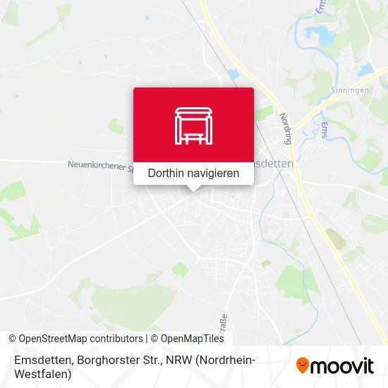 Emsdetten, Borghorster Str. Karte