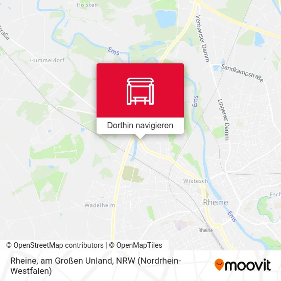 Rheine, am Großen Unland Karte