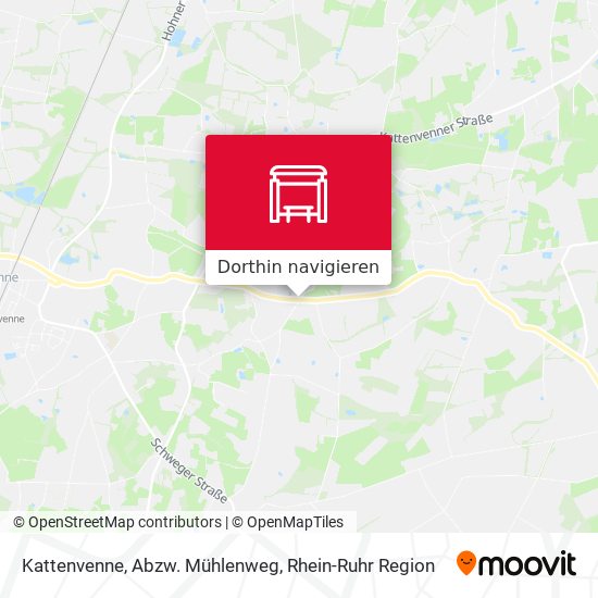 Kattenvenne, Abzw. Mühlenweg Karte