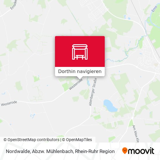 Nordwalde, Abzw. Mühlenbach Karte