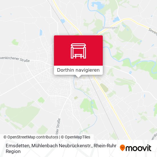 Emsdetten, Mühlenbach Neubrückenstr. Karte