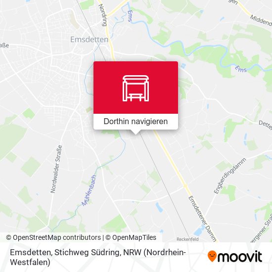 Emsdetten, Stichweg Südring Karte