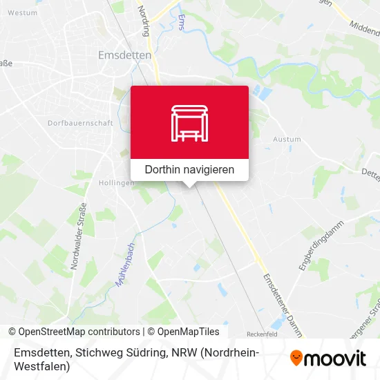Emsdetten, Stichweg Südring Karte