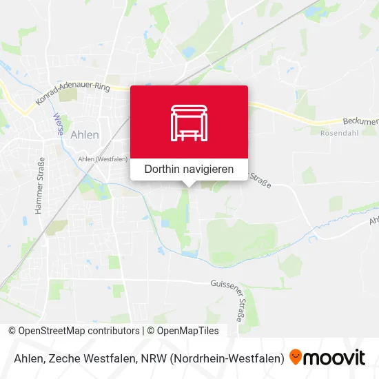Ahlen, Zeche Westfalen Karte