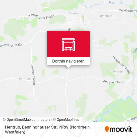 Hentrup, Benninghauser Str. Karte