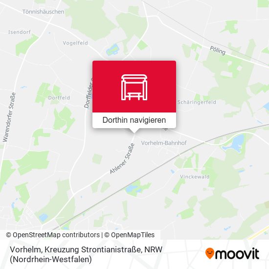 Vorhelm, Kreuzung Strontianistraße Karte