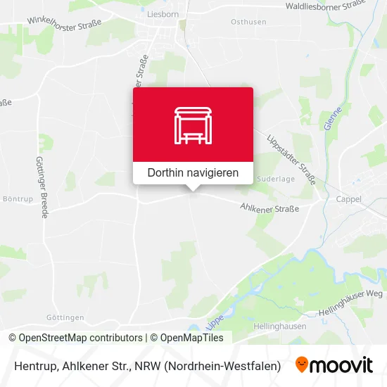 Hentrup, Ahlkener Str. Karte