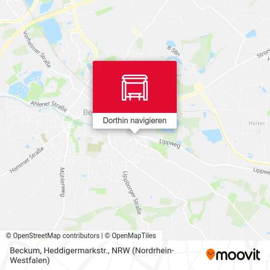 Beckum, Heddigermarkstr. Karte