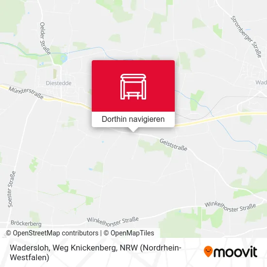 Wadersloh, Weg Knickenberg Karte