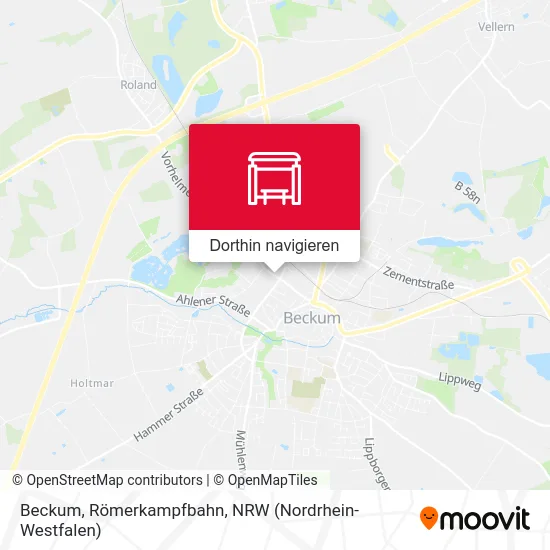 Beckum, Römerkampfbahn Karte