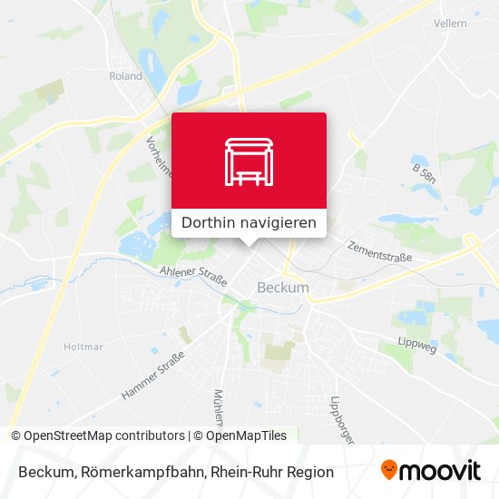 Beckum, Römerkampfbahn Karte
