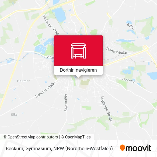 Beckum, Gymnasium Karte