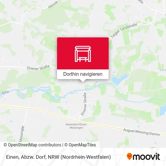 Einen, Abzw. Dorf Karte