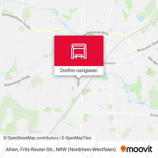 Ahlen, Fritz-Reuter-Str. Karte