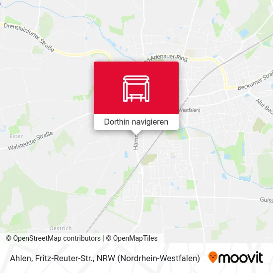 Ahlen, Fritz-Reuter-Str. Karte
