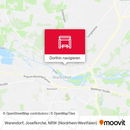 Warendorf, Josefkirche Karte