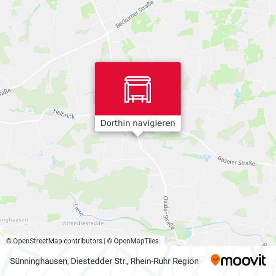 Sünninghausen, Diestedder Str. Karte