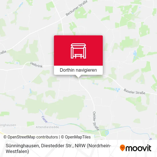 Sünninghausen, Diestedder Str. Karte