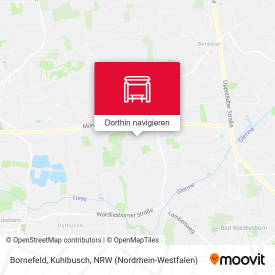 Bornefeld, Kuhlbusch Karte