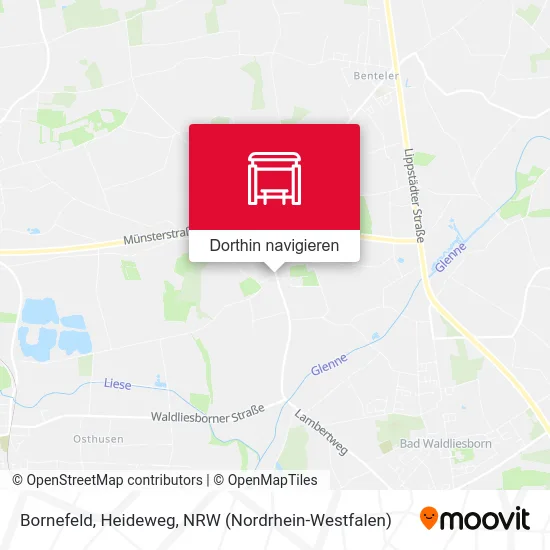 Bornefeld, Heideweg Karte