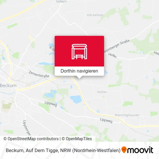 Beckum, Auf Dem Tigge Karte