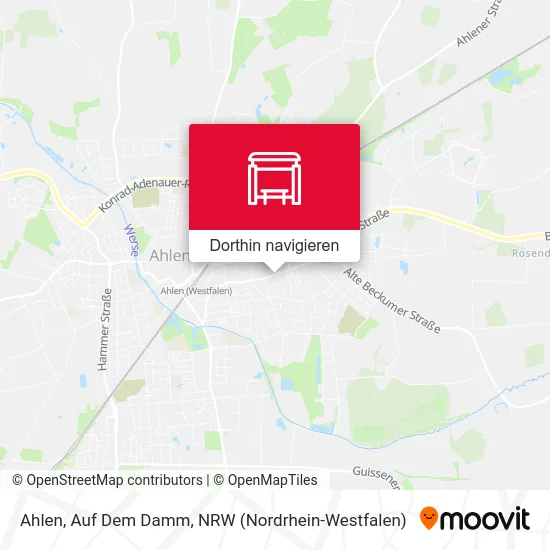 Ahlen, Auf Dem Damm Karte