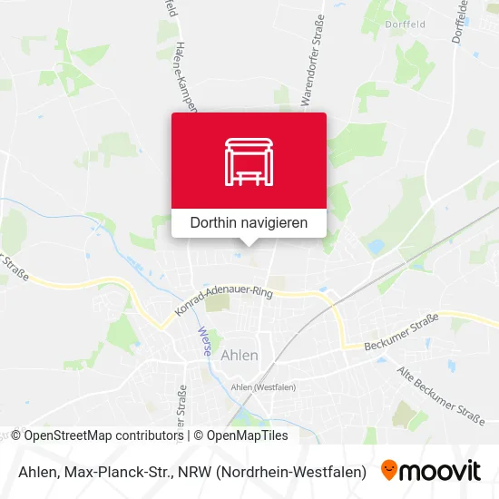Ahlen, Max-Planck-Str. Karte