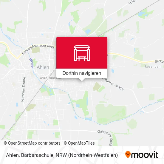 Ahlen, Barbaraschule Karte