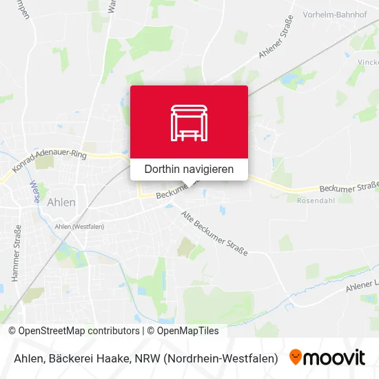 Ahlen, Bäckerei Haake Karte