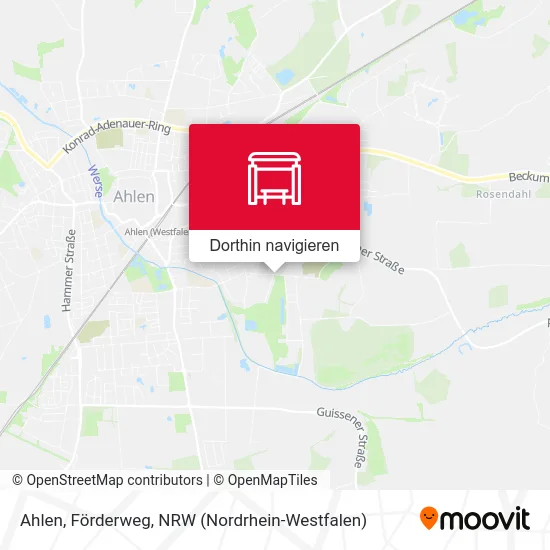 Ahlen, Förderweg Karte