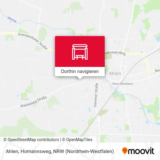 Ahlen, Homannsweg Karte
