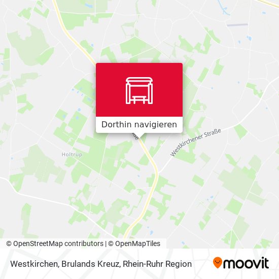 Westkirchen, Brulands Kreuz Karte