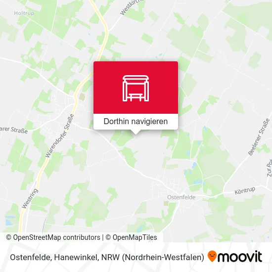 Ostenfelde, Hanewinkel Karte