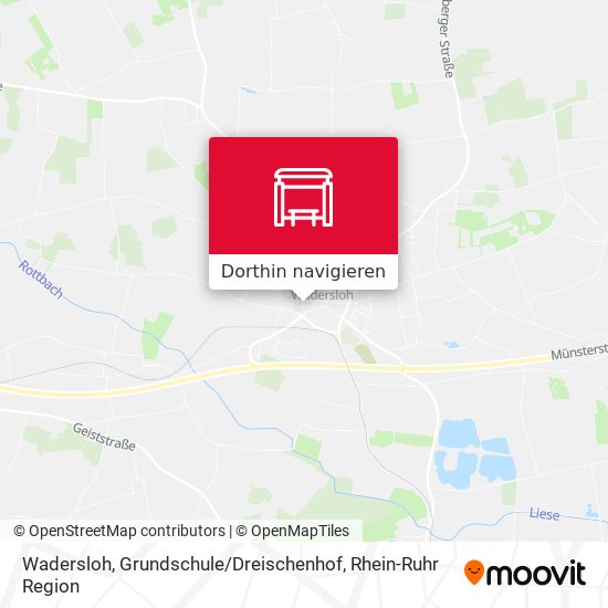 Wadersloh, Grundschule / Dreischenhof Karte