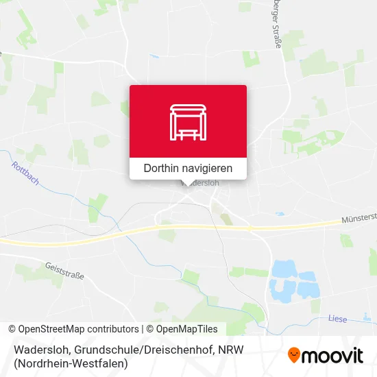 Wadersloh, Grundschule / Dreischenhof Karte