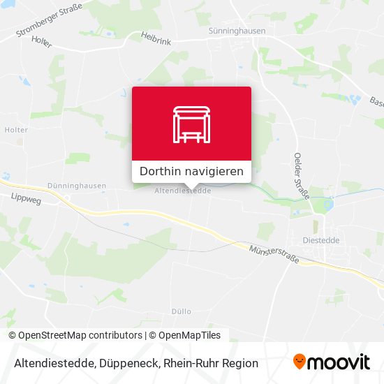 Altendiestedde, Düppeneck Karte