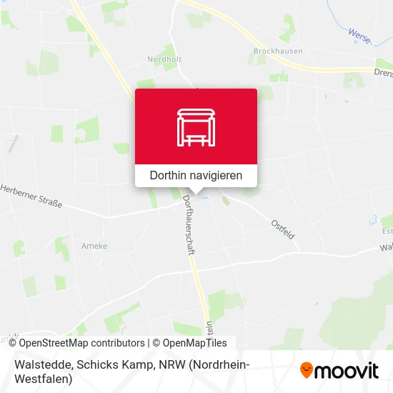 Walstedde, Schicks Kamp Karte