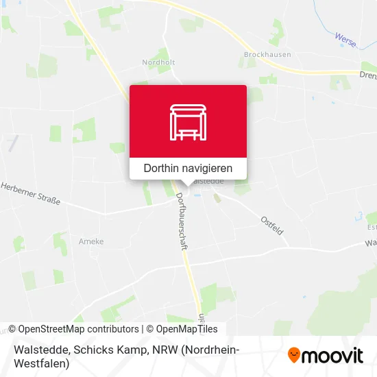 Walstedde, Schicks Kamp Karte