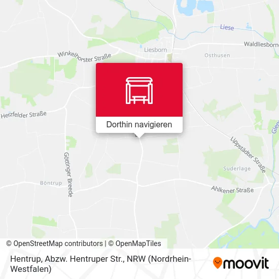 Hentrup, Abzw. Hentruper Str. Karte