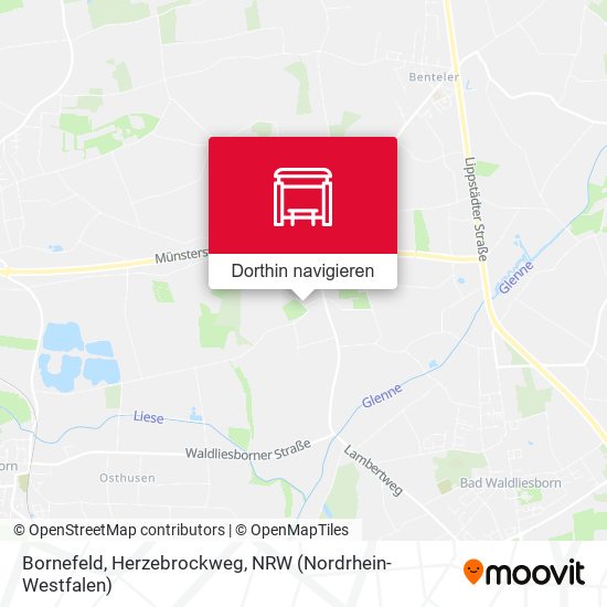 Bornefeld, Herzebrockweg Karte