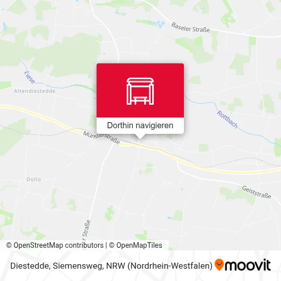 Diestedde, Siemensweg Karte