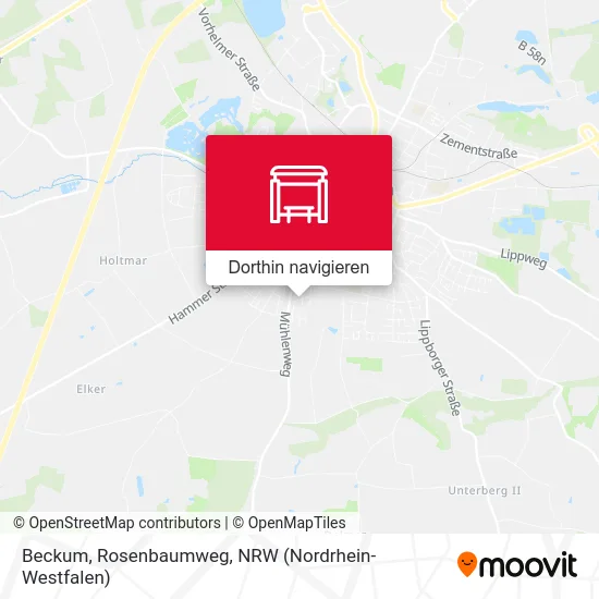 Beckum, Rosenbaumweg Karte