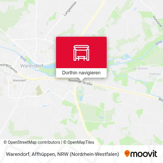 Warendorf, Affhüppen Karte