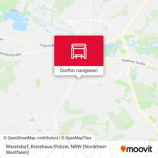 Warendorf, Kreishaus/Polizei Karte