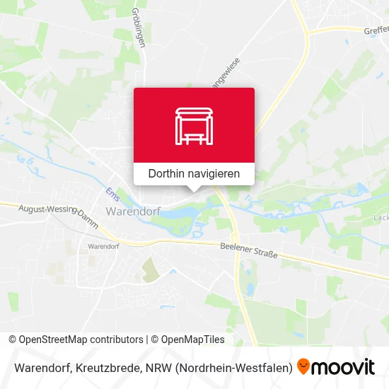Warendorf, Kreutzbrede Karte